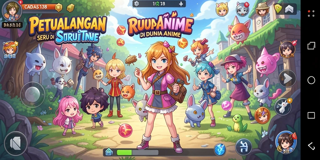 Tampilan gameplay CADAS138 dengan karakter Anime yang beraksi.