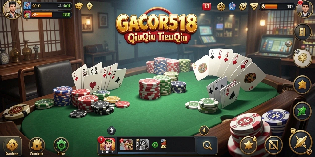 Tampilan gameplay QiuQiu yang seru dan menghibur.