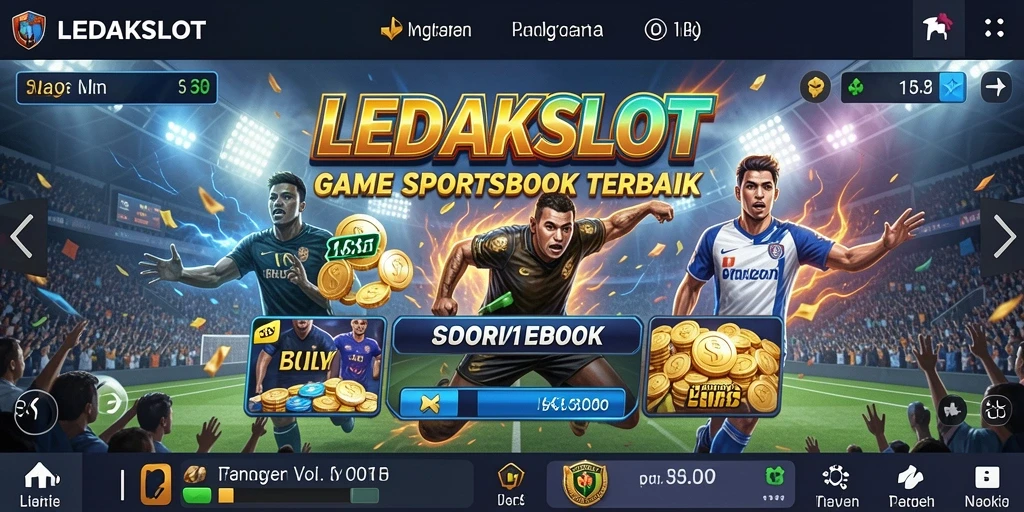 Tampilan utama LEDAKSLOT yang menampilkan berbagai pilihan taruhan olahraga.