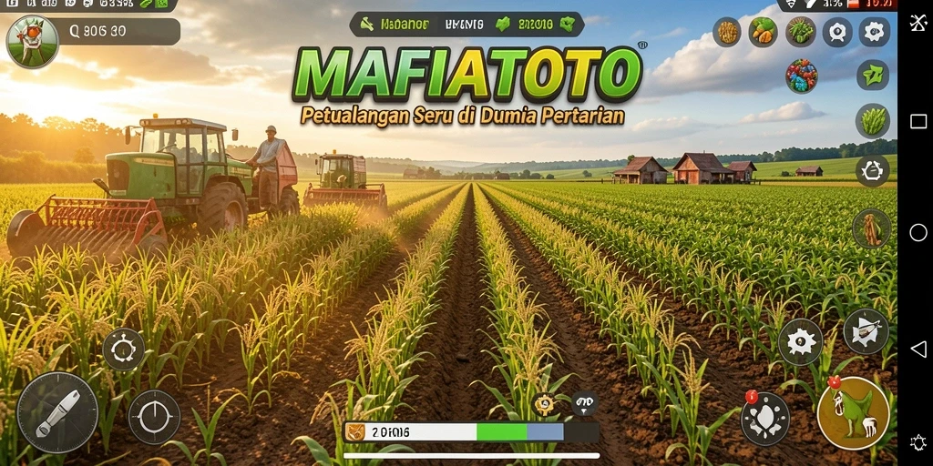 Tampilan gameplay <strong>MAFIATOTO</strong> yang menggambarkan aktivitas bertani yang seru.