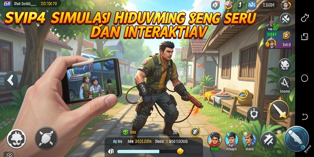 Screenshot utama SVIP4 menampilkan gameplay simulasi yang menarik.